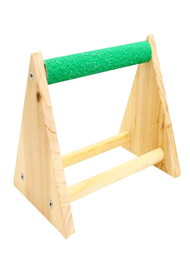 ويستيرن إرا طاولة خشبية طبيعية من العصر الغربي، مكان ممتع للتسلق والتدريب، حامل رمل للطيور/لعبة طيور (11 بوصة) - Image 3